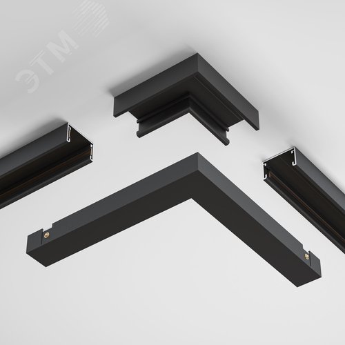 Коннектор угловой накладной Basity черный - фото 4