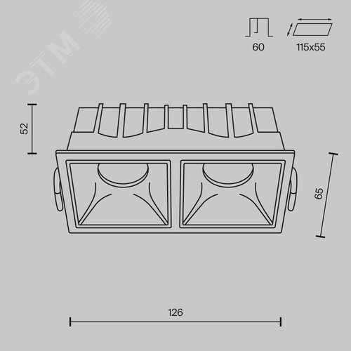 Светильник встраиваемый Alfa LED DL043-02-10W4K-D-SQ-W Белый - фото 7