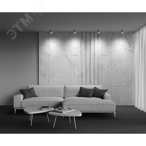 Светильник потолочный Polar GX53х1 Серебро - фото 6