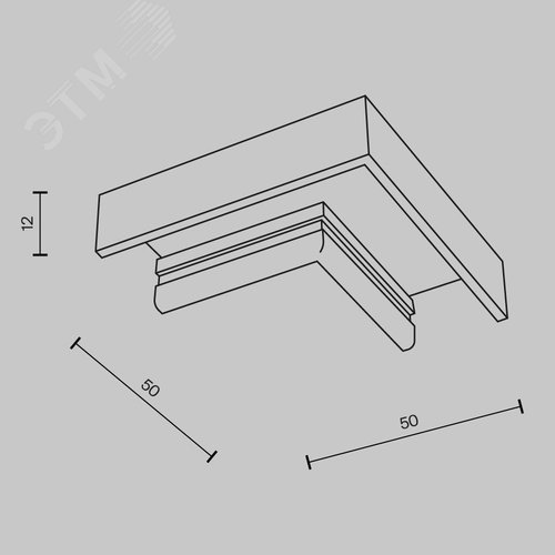 Коннектор угловой накладной Basity черный - фото 6