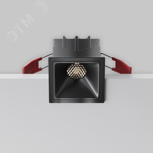 Светильник встраиваемый Downlight Alfa LED 4000K 10Вт 50 град IP20 CRI90 Черный квадрат 52х65х65мм 890Лм - фото 4
