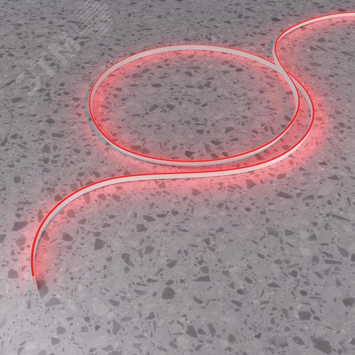 Неон гибкий 10x4 24В 9,6 Вт/м Red IP67 5м 432039 - фото 3