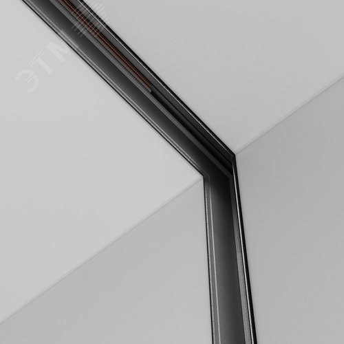 Коннектор угловой внутренний Exility встраиваемый под ГКЛ 12,5мм черный - фото 6