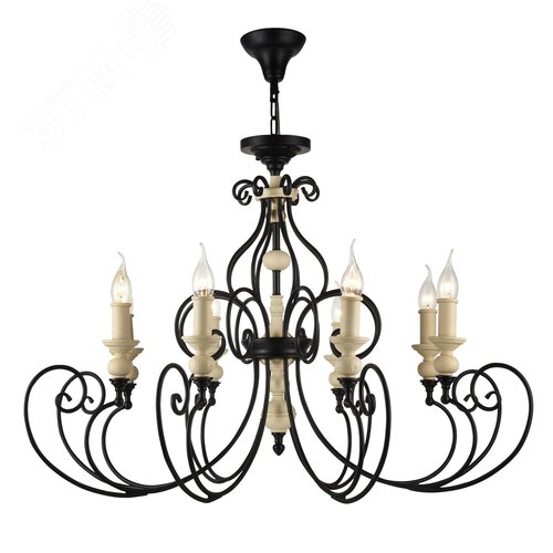 Люстра Karina E14х8х60W Черный - фото 1