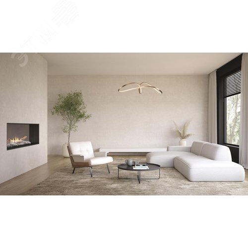 Светильник подвесной Curve LED 42W Золото - фото 2