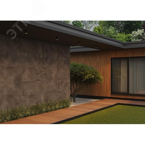 Светильник потолочный Outdoor Luxe IP 65 LED 10W 3000 K Черный - фото 2