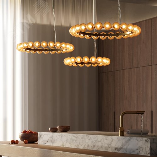 Светильник подвесной Ambre LED 42W Латунь - фото 2