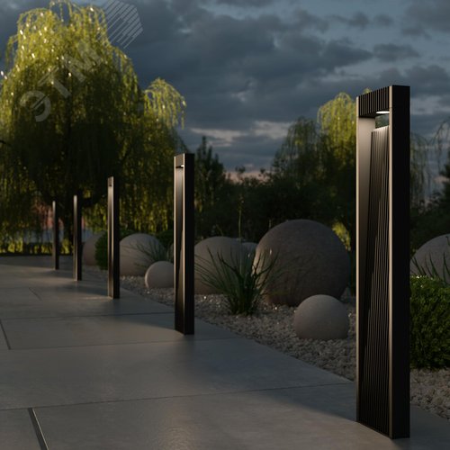 Светильник ландшафтный Outdoor Sten IP 65 LED 13W 3000 K Графит - фото 2