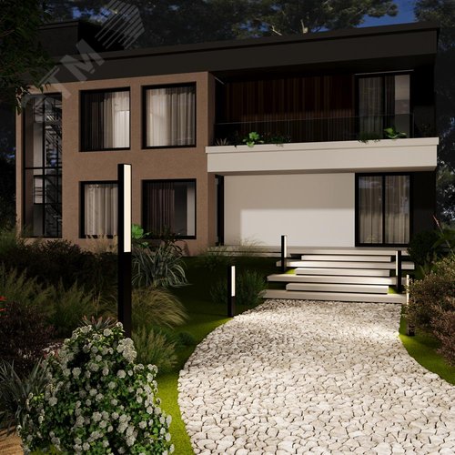 Светильник садово-парковый Outdoor Blitz IP 65 LED 40W 3000 K Графит - фото 2