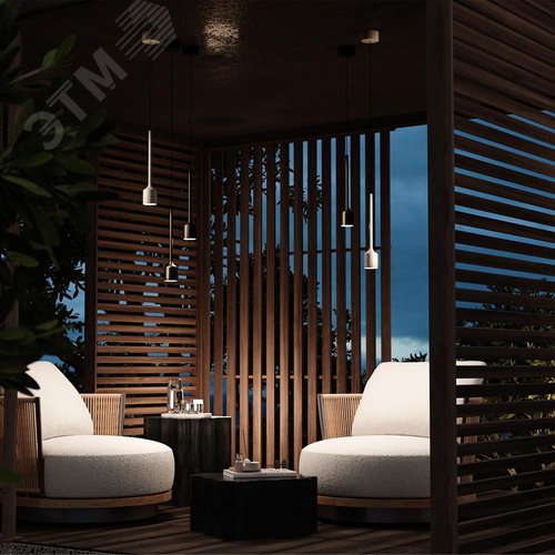 Светильник подвесной Outdoor Apex IP 54 LED 6W 3000 K Черный - фото 2