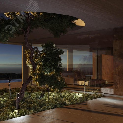 Светильник ландшафтный Outdoor Torq IP 65 LED 20W 3000 K Черный - фото 2