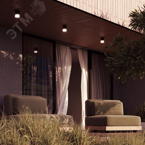 Светильник потолочный Outdoor Ember IP 65 LED 5W 3000 K Черный - фото 2