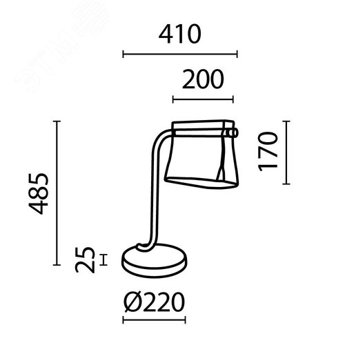 Светильник настольный Cabaret LED 8W Латунь - фото 2
