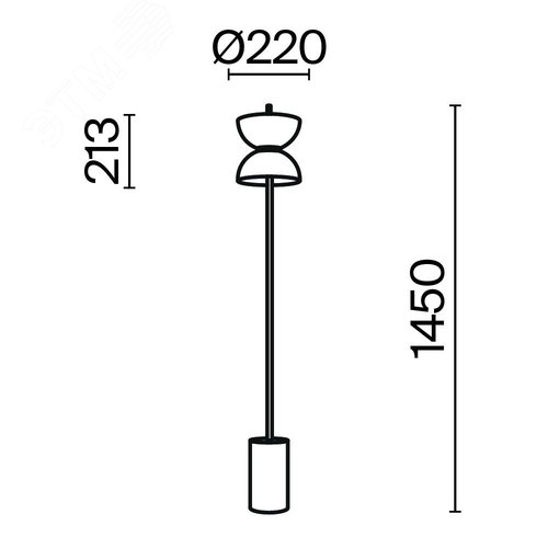 Светильник напольный (торшер) Kyoto LED 11W Белый - фото 2