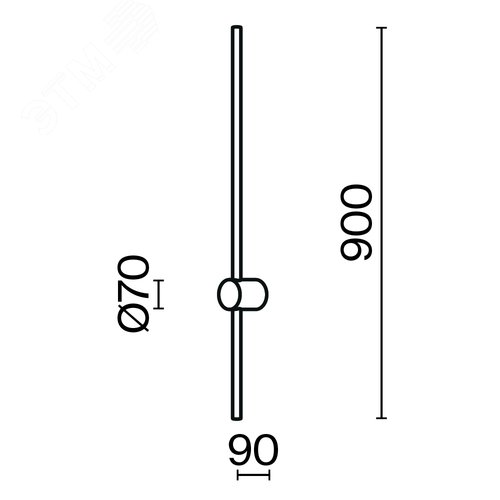 Светильник настенный (бра) Light stick LED 3000К 10Вт черный - фото 5