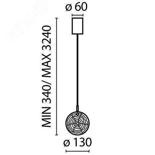 Светильник подвесной Frozen G4х1х5W Латунь - фото 2