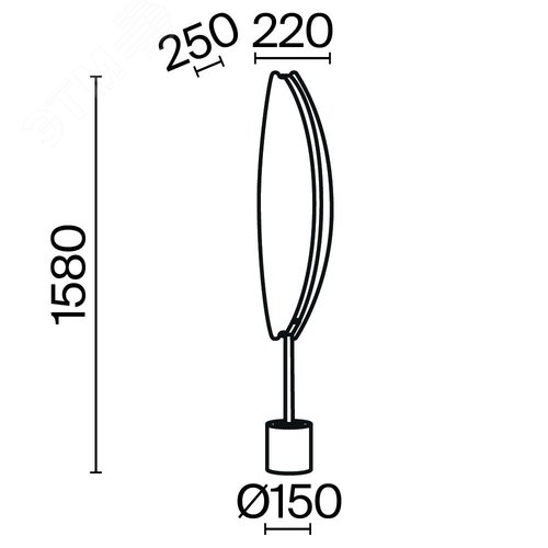 Светильник напольный (торшер) Breeze LED 33W Латунь - фото 2