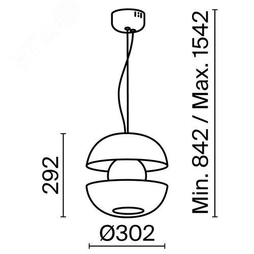 Светильник подвесной Rebel LED 6W Хром - фото 2
