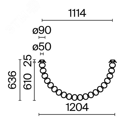 Светильник потолочный Amulet LED 36W Золото - фото 2