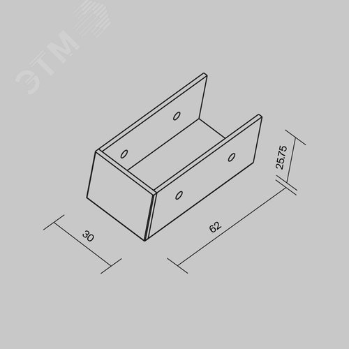 Заглушка к профилю Elasity IP белая - фото 2