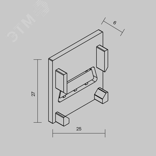 Комплект заглушек для алюминиевого профиля Exility IP 5 шт. - фото 2
