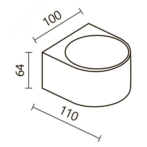 Подсветка архитектурная Outdoor Blow IP 54 LED 10W 3000 K Графит - фото 2