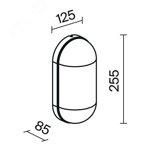 Светильник настенный (бра) Outdoor Candle IP 65 E27х1х15W Графит - фото 2