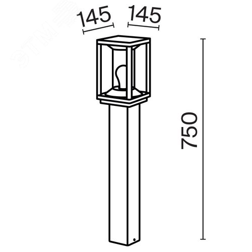 Светильник ландшафтный Outdoor Cell IP 54 E27х1х15W Графит - фото 2