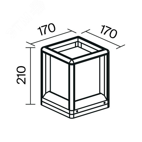 Светильник ландшафтный Outdoor Trim IP 65 E27х1х15W Графит - фото 2