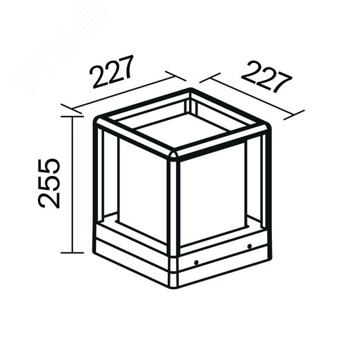 Светильник ландшафтный Outdoor Trim IP 65 E27х1х15W Графит - фото 2