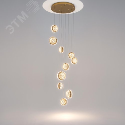 Светильник подвесной Pharao LED 39W Черный и Латунь - фото 2