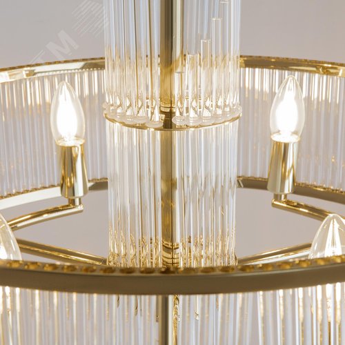 Светильник подвесной Frame E14х6х60W Золото - фото 2