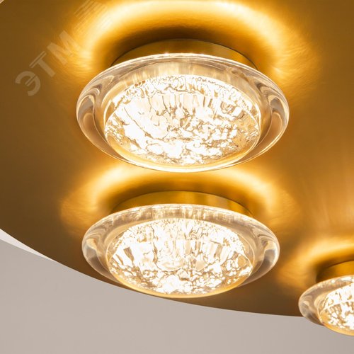 Светильник потолочный Pharao LED 56W Черный и Латунь - фото 2