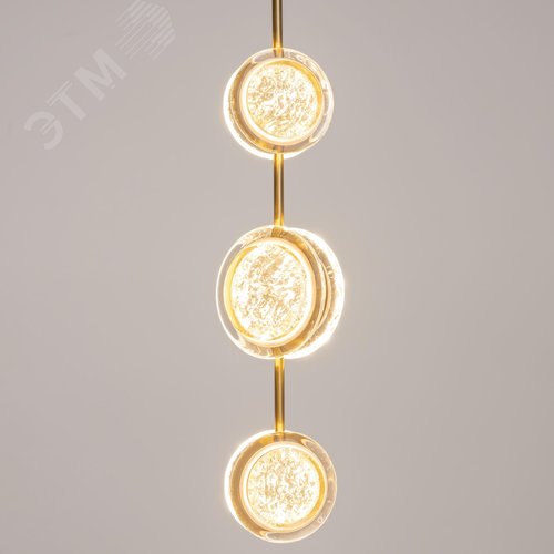 Светильник подвесной Pharao LED 21W Черный и Латунь - фото 2
