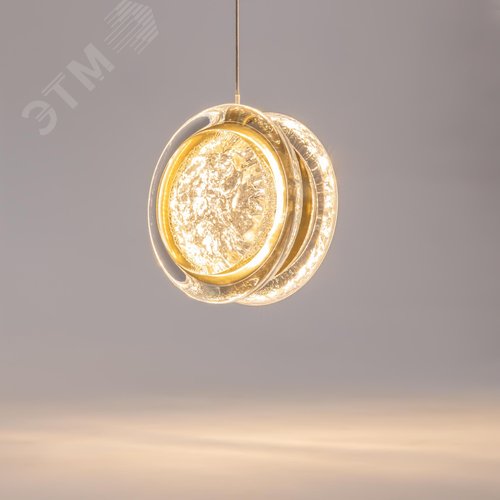 Светильник подвесной Pharao LED 33W Черный и Латунь - фото 2