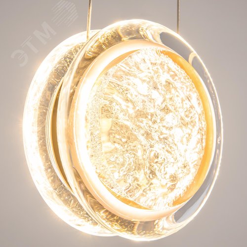Светильник подвесной Pharao LED 7W Черный и Латунь - фото 2