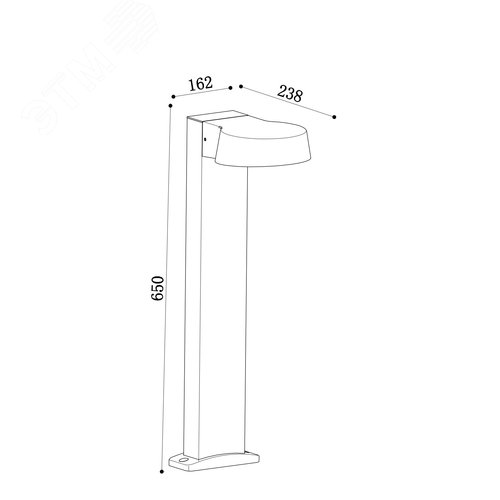 Светильник ландшафтный Outdoor Share IP 54 LED 12W 3000 K Графит - фото 2