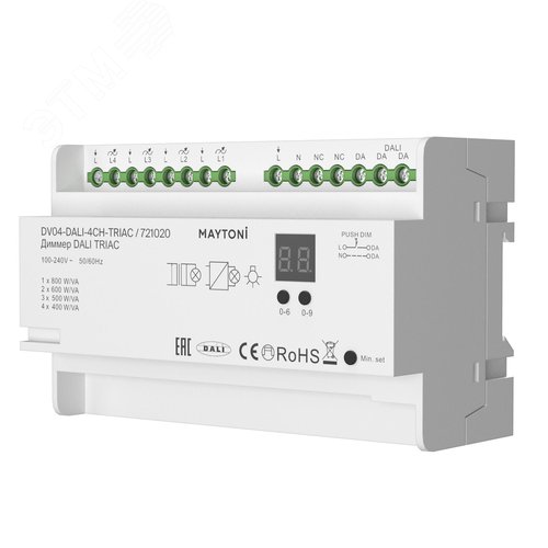 Диммер DALI DT6 четырехканальный TRIAC 230VAC DIN - фото 1