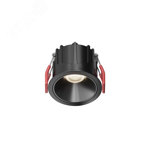 Светильник встраиваемый Downlight Alfa LED 4000K 10Вт 50 град IP20 CRI90 Черный круглый 52х65мм 910Лм - фото 1