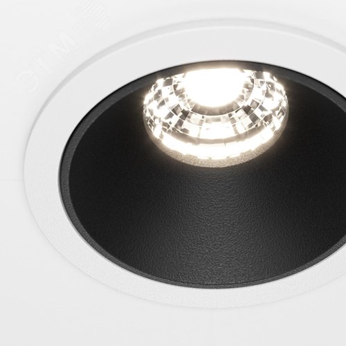 Светильник встраиваемый Downlight Alfa LED 4000K 10Вт 36 град IP20 CRI90 Бело-черный круглый 52х65мм 500Лм - фото 3