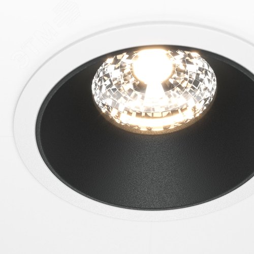 Светильник встраиваемый Downlight Alfa LED 3000K 15Вт 36 град IP20 CRI90 Бело-черный круглый 63х85мм 1050Лм - фото 3