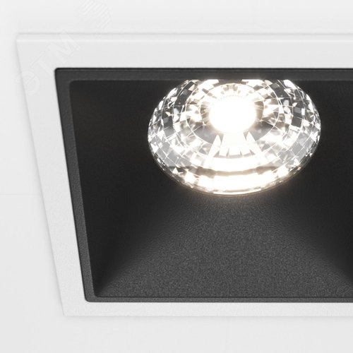 Светильник встраиваемый Downlight Alfa LED 4000K 1x15Вт 36 град Dim Triac IP20 CRI90 Бело-черный квадрат 63х85х85мм 1150Лм - фото 3