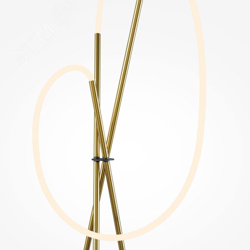 Светильник напольный (торшер) Crochet LED 36W Черный и Латунь - фото 2