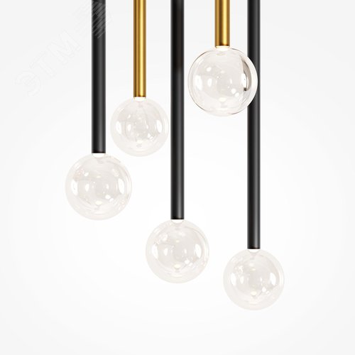 Светильник подвесной Bubble dream LED 16W Черный и Латунь - фото 2