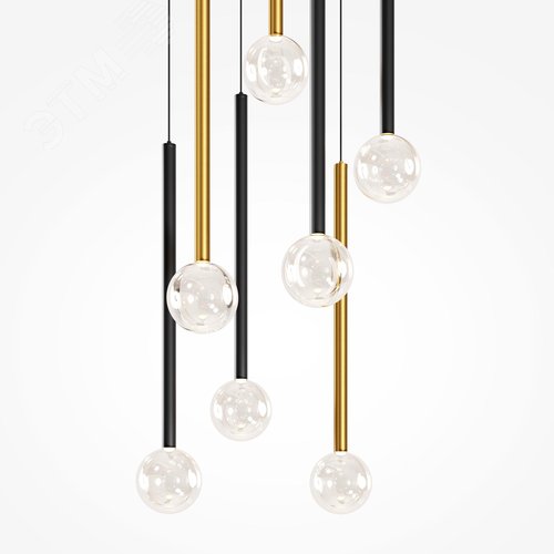 Светильник подвесной Bubble dream LED 23W Черный и Латунь - фото 2