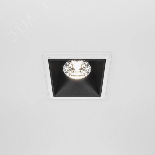 Светильник встраиваемый Downlight Alfa LED 4000K 1x15Вт 36 град Dim Triac IP20 CRI90 Бело-черный квадрат 63х85х85мм 1150Лм - фото 4