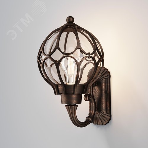 Светильник настенный (бра) Outdoor Via IP 44 E27х1х60W Золото Антик - фото 1