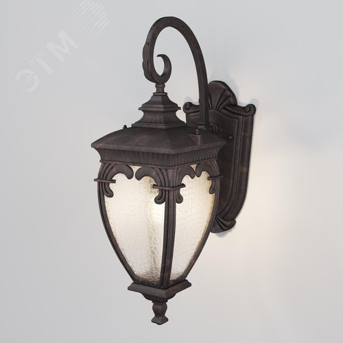 Светильник настенный (бра) Outdoor Fleur IP 44 E27х1х60W Бронза Антик - фото 1