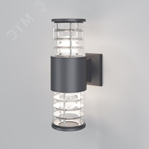 Светильник настенный (бра) Outdoor Bronx IP 54 E27х2х60W Серый - фото 2