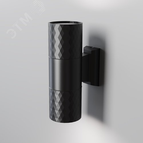 Светильник настенный (бра) Outdoor Bowery IP 54 GU10х2х50W Черный - фото 2